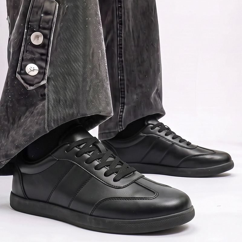 Men Formal Wear All Black - Vielseitige Herrenschuhe aus echtem Leder, schwarze