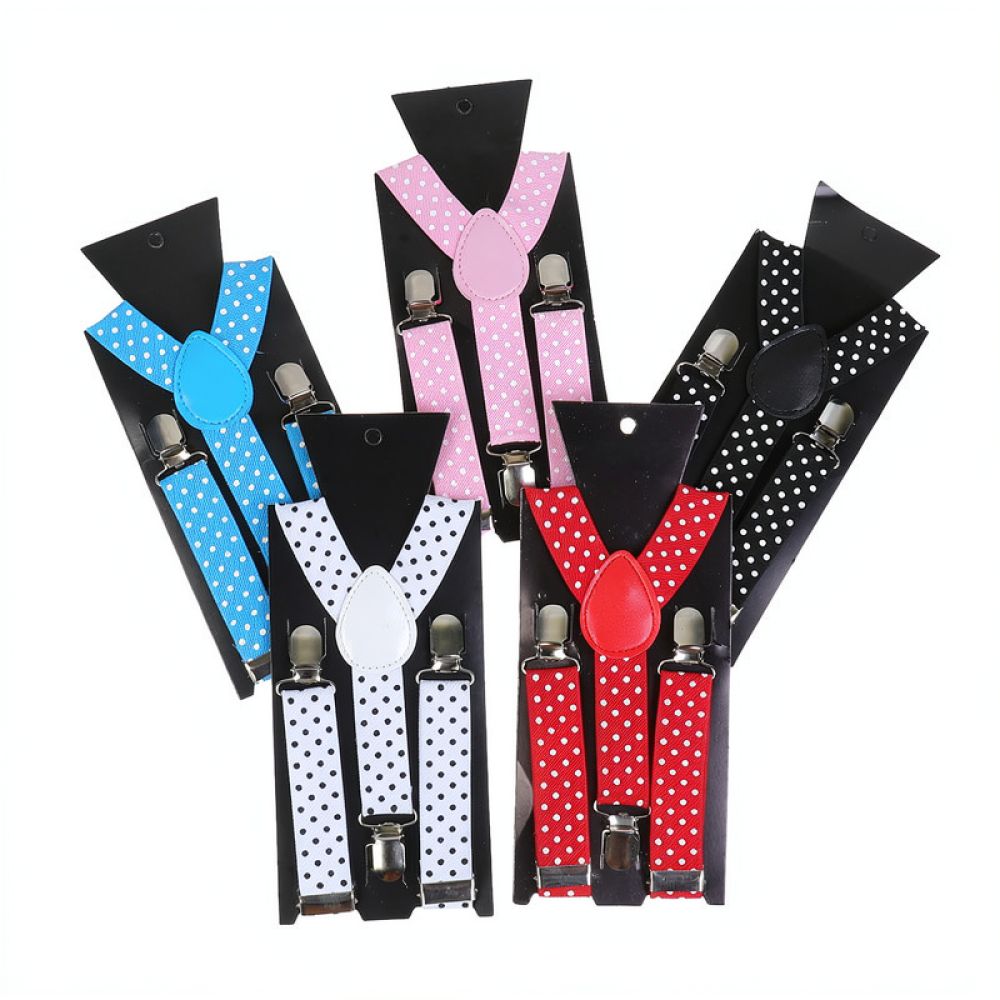 Men'S Formal Wear With Suspenders - Stilvolle, elastische Hosenträger mit Punktmuster, verstellbare