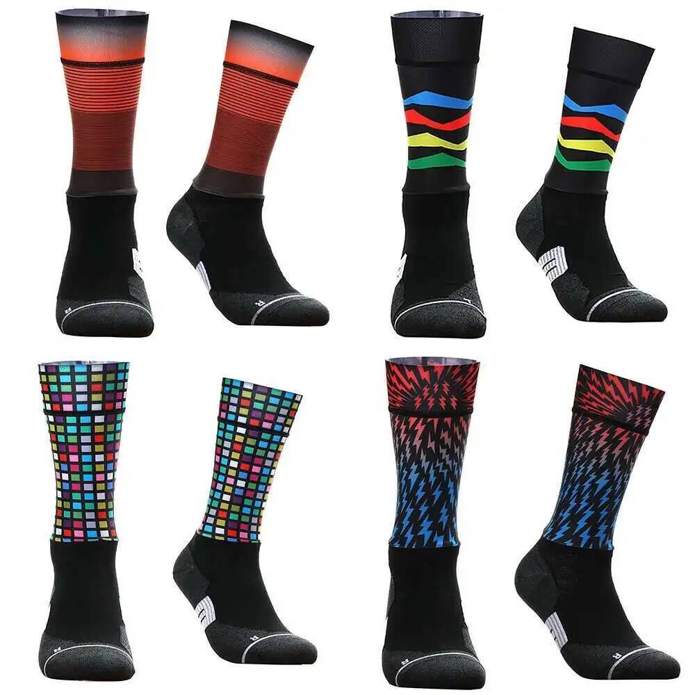 Lebendige geometrische Radsock – Sock Garter Men Bewertung und Preis