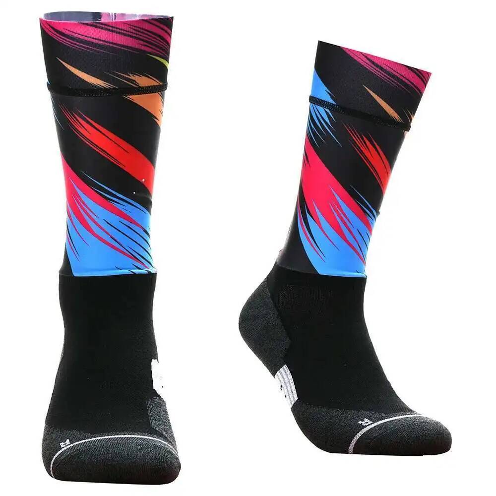 Lebendige geometrische Radsock – Sock Garter Men Bewertung und Preis