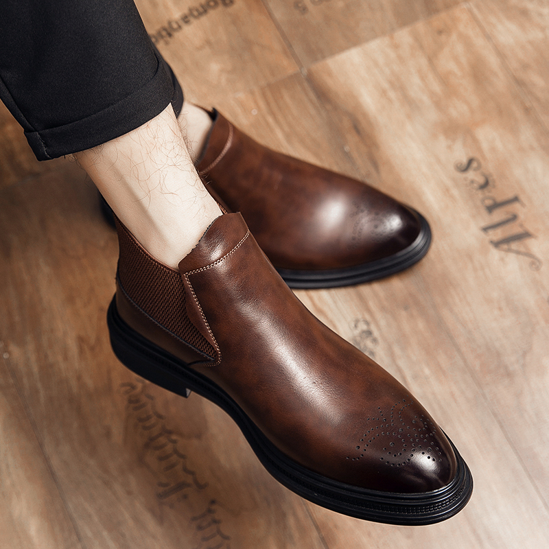 High-Top-Lederschuhe sind viel – Men Formal Wear With Boots Bewertung und Preis